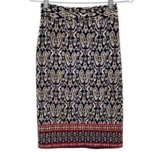 Gilli Geometric Southwestern Midi Skirt